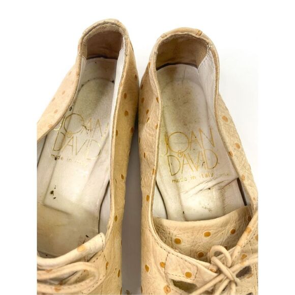 Joan and David Balletcore Leather Lace Up Dot Shoes Size 6 - Picture 3 of 9